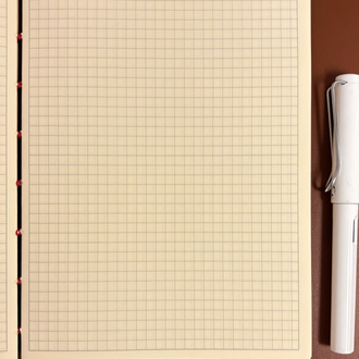 MONAD Aletheia El Yapımı A5 FRA/GILE Defter - Kareli, Açık Sırt Koptik Dikişli