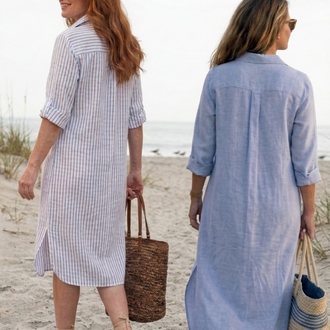 Dress Cape Blue Loose