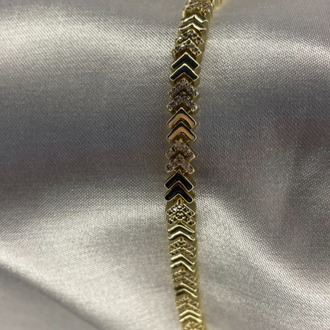 Gold Zirkon Taşlı Kılçık Model Bileklik