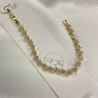 Gold Zirkon Taşlı Yıldız Bileklik
