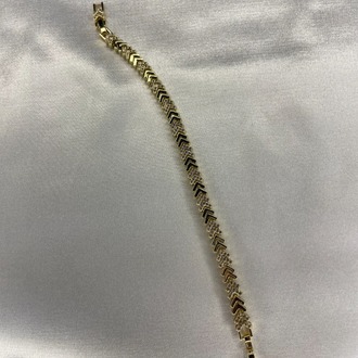 Gold Zirkon Taşlı Kılçık Model Bileklik