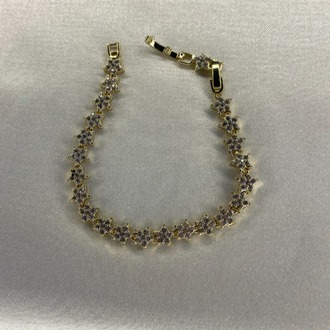 Gold Zirkon Taşlı Yıldız Bileklik