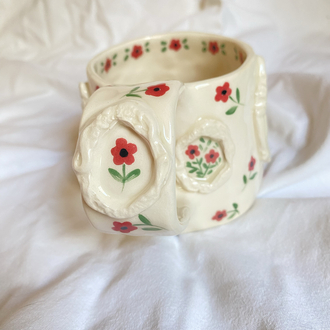 “Vintage romance” handmade mug