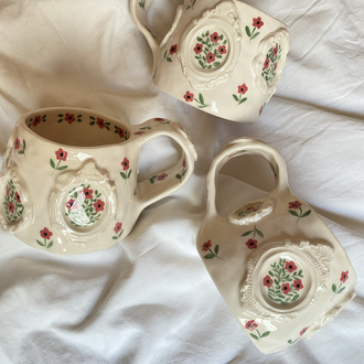 “Vintage romance” handmade mug