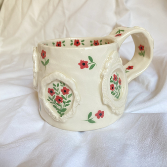 “Vintage romance” handmade mug