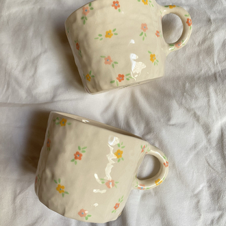 Flower Handmade Mug- Dream is Reality