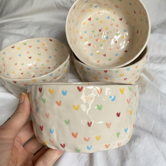 Happiness handmade ceramic bowl