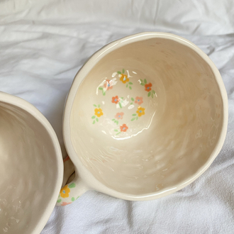 Flower Handmade Mug- Dream is Reality