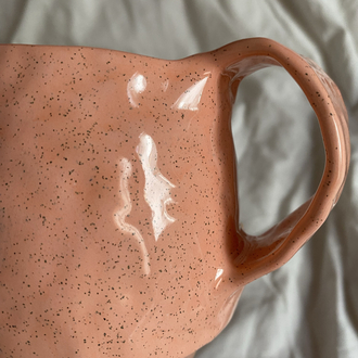 “Maybe coffee is addicted to me?” Handmade mug