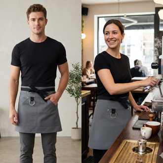 Su itici Leke Tutmaz Üçgen Cepli Yarım Önlük Cafe Bistro Servis Restoran Şef