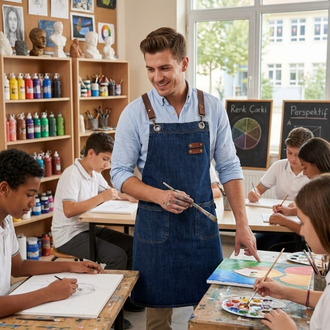 Kot Denim Cafe Barista Chef Ressam Çiçekçi Servis Önlük