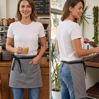 Su itici Leke Tutmaz İki Cepli Yarım Önlük Cafe Bistro Servis Çiçekçi