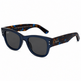 Ray-Ban RB0840S Mega Wayfarer 6638/05 Mavi Leopar Füme Unisex Güneş Gözlüğü 51-21 UV400