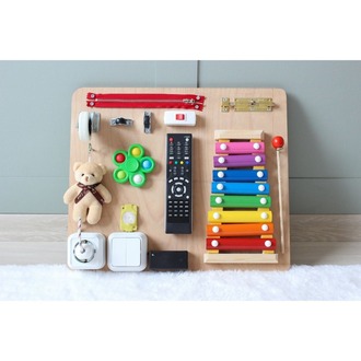 Montessori Aktivite Oyun Tahtası 40x30 cm (Kargo Bedava)