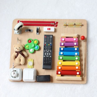 Montessori Aktivite Oyun Tahtası 40x30 cm (Kargo Bedava)