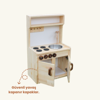 Ahşap Oyun Mutfağı (Kargo Bedava)