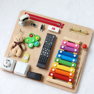 Montessori Aktivite Oyun Tahtası 40x30 cm (Kargo Bedava)
