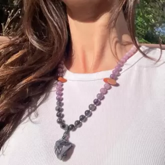 İYOLİT MALA - Doğal Taşlı Meditasyon Tespihi