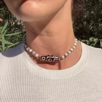 TİBET AKİK SERİSİ CHOKER NO I - Doğal Taşlı Kolye