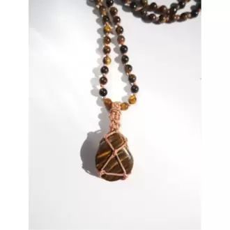 GOLDEN EYE MALA - Doğal Taşlı Meditasyon Tespihi