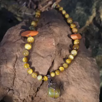 KAPLANGÖZÜ MALA - Doğal Taşlı Meditasyon Tespihi