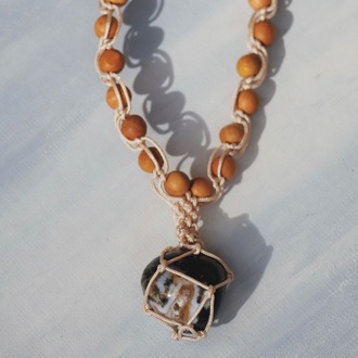 YOSUN CHOKER - Doğal Taşlı Kolye