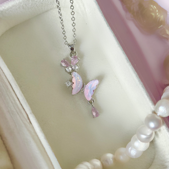 Blush butterfly kolye | çelik