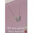 925 ayar gümüş shiny butterfly kolye