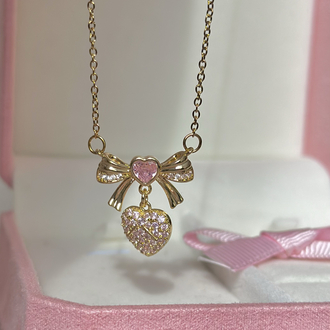 Elegant Ribbon kolye | Çelik
