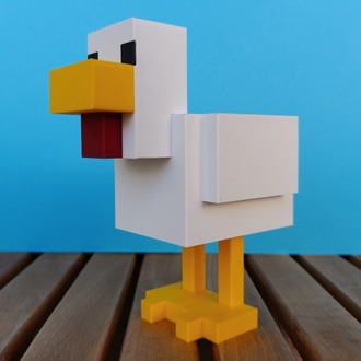 Minecraft Tavuk Figürü – 15 cm, Koleksiyonluk & Hediyelik - Piksel Stil Dekor & Aksesuar