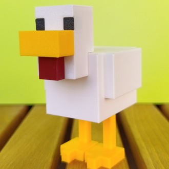 Minecraft Tavuk Figürü – 9 cm, Koleksiyonluk & Hediyelik - Piksel Stil Dekor & Aksesuar