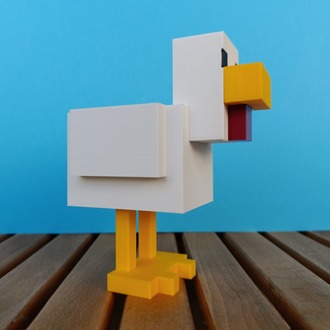 Minecraft Tavuk Figürü – 15 cm, Koleksiyonluk & Hediyelik - Piksel Stil Dekor & Aksesuar