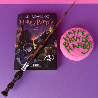 Harry Potter Hagrid Doğum Günü Pastası HAPPEE BIRTHDAE HARRY Saklama Kutulu