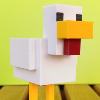 Minecraft Tavuk Figürü – 9 cm, Koleksiyonluk & Hediyelik - Piksel Stil Dekor & Aksesuar