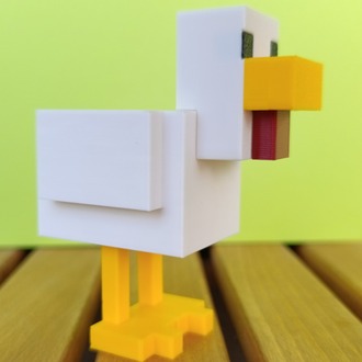 Minecraft Tavuk Figürü – 9 cm, Koleksiyonluk & Hediyelik - Piksel Stil Dekor & Aksesuar