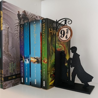 Harry Potter Kitap Tutucu - 9 3/4 Peronu Silüetli Dekoratif Bookend - Hogwarts Kitap Tutucu 