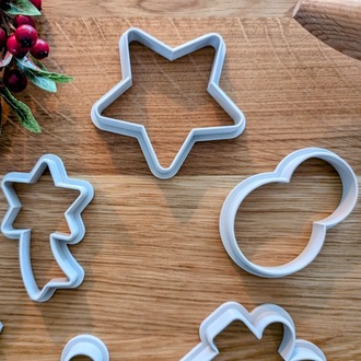 Yılbaşı Kurabiye Kalıbı Seti, 10’lu Yeni Yıl Şekilleri, Christmas Temalı Kurabiye Kalıbı