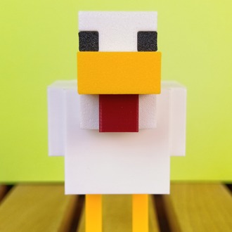 Minecraft Tavuk Figürü – 9 cm, Koleksiyonluk & Hediyelik - Piksel Stil Dekor & Aksesuar