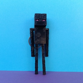 Minecraft Temalı Enderman Figür Anahtarlık, Koleksiyonluk ve Dekoratif