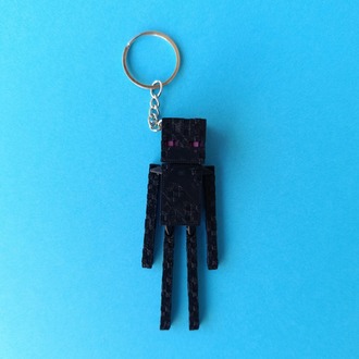 Minecraft Temalı Enderman Figür Anahtarlık, Koleksiyonluk ve Dekoratif