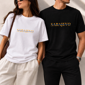 Sarajevo Orta Yazılı T-Shirt