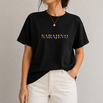 Sarajevo Orta Yazılı T-Shirt