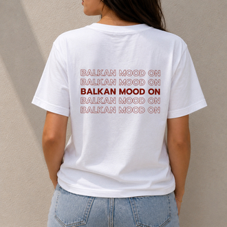 Balkan Mood On T-Shirt Kadın Bordo