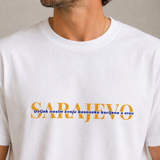 Sarajevo Orta Yazılı T-Shirt