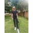 Morin Bürümcük Siyah Kadın T-shirt Pantolon Alt-üst Takım