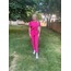 Morin Bürümcük Pembe Kadın T-shirt Pantolon Alt-üst Takım