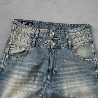 ÇİFT BEL DETAYLI BAGGY PANTOLON