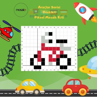 BİSİKLET Çocuklar İçin Piksel Mozaik Kiti