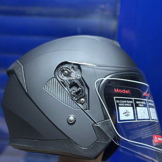 YARIM KASK ( MAT SİYAH ) GÜNEŞ GÖZLÜKLÜ VE İNTERKOM UYUMLU / MOTOKASKK