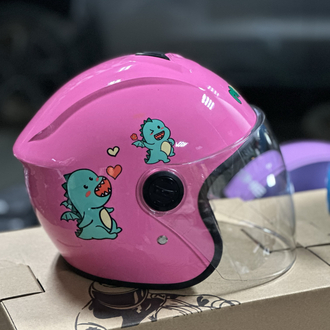 PEMBE ÇOCUK KASKI 7/12 YAŞ UYUMLU STANDART BEDEN / MOTOKASKK